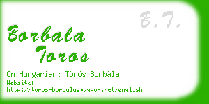 borbala toros business card