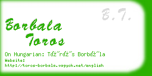 borbala toros business card